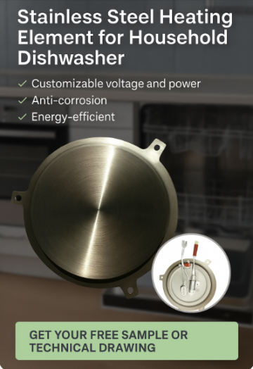 Rust-Proof Heating Element for Household Dishwashers | OEM Ready Stainless Steel Heater-1